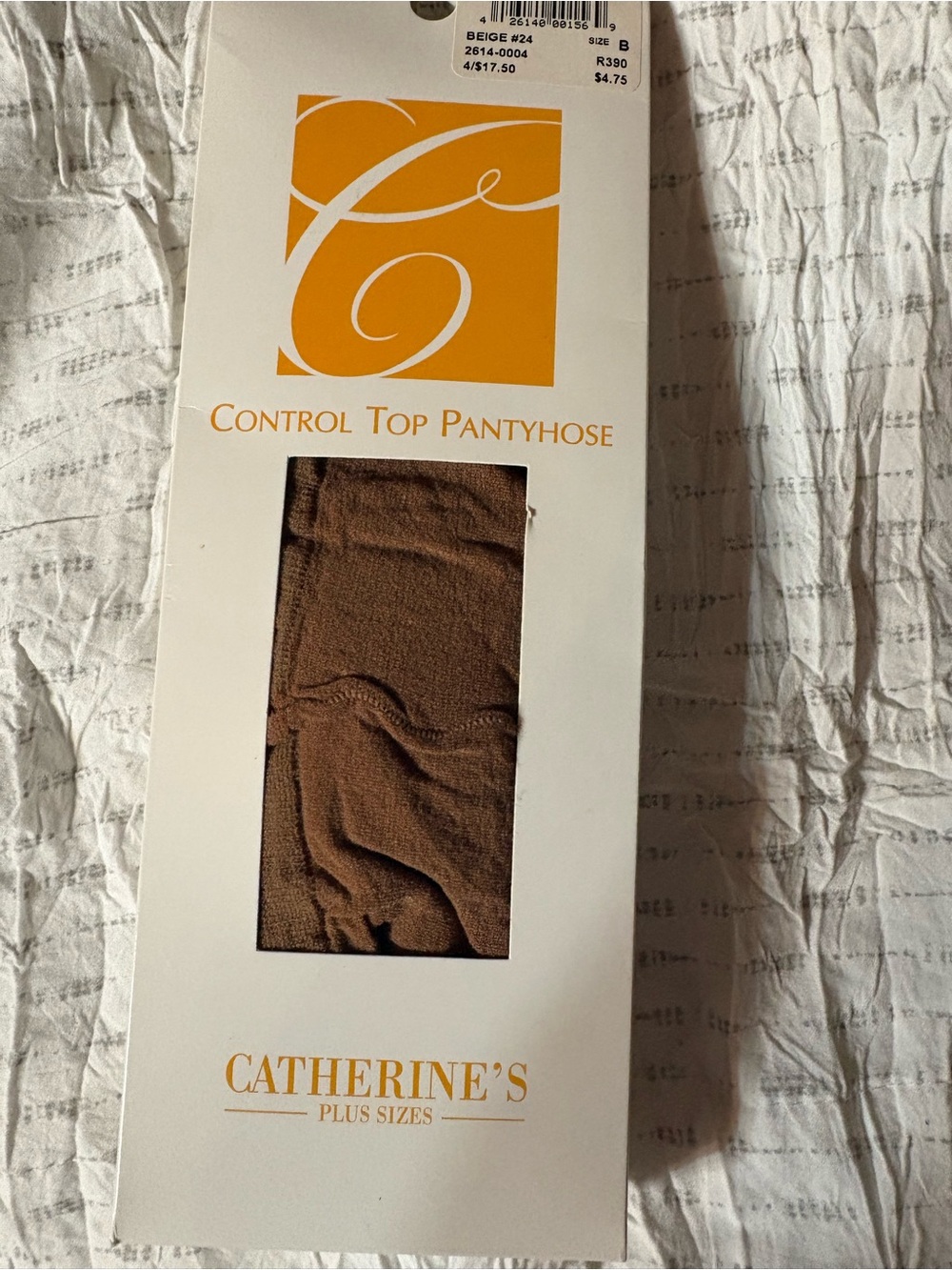 Catherines Control Top Pantyhose in Brown - Plus Sizes